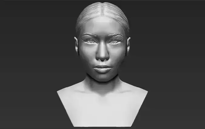 Nicki Minaj bust 3D printing ready stl obj formats 3D print model