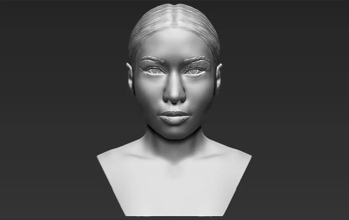 Nicki Minaj bust 3D printing ready stl obj formats 3D print model_0