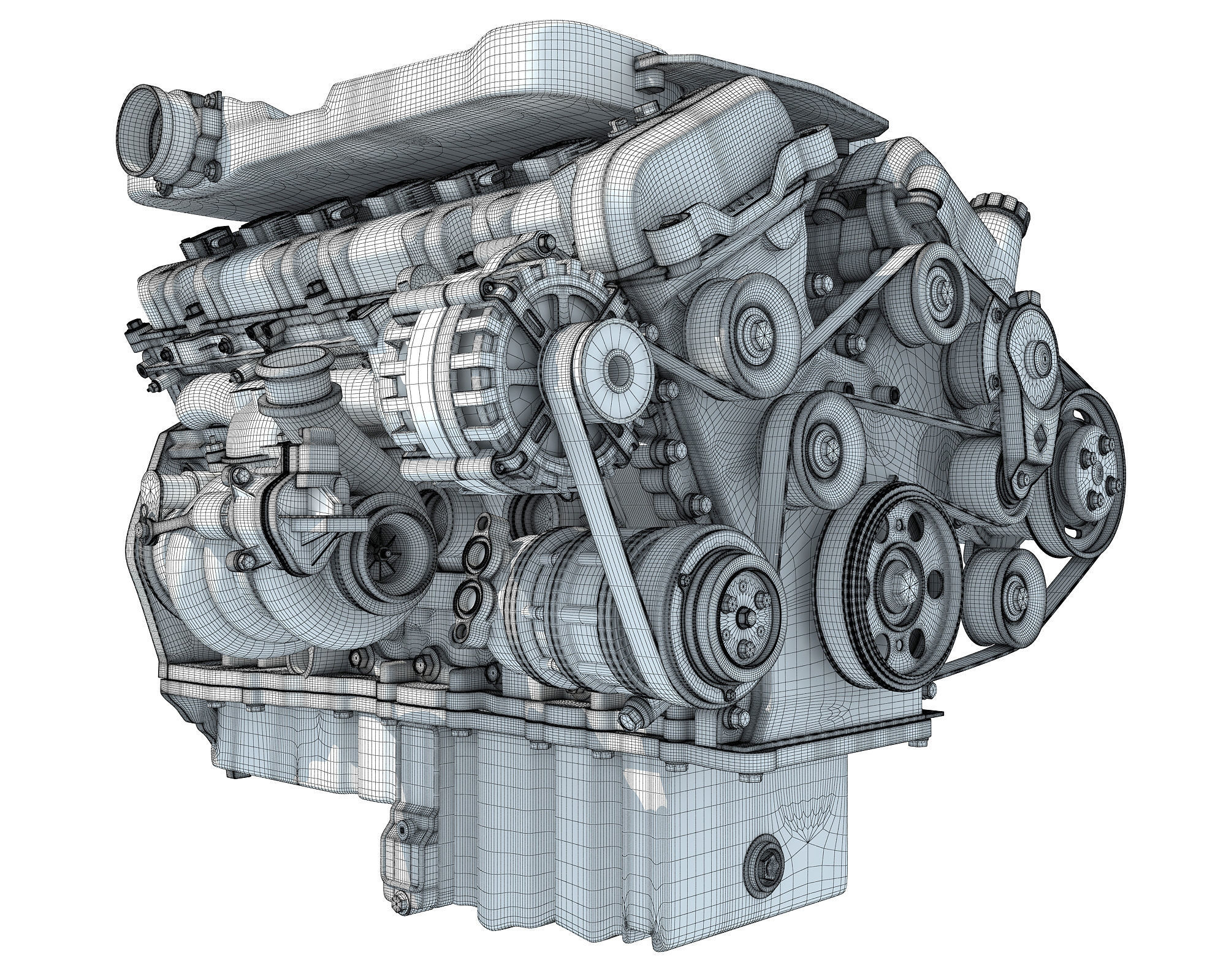 V12 Engine with Internal Parts 3D model_25