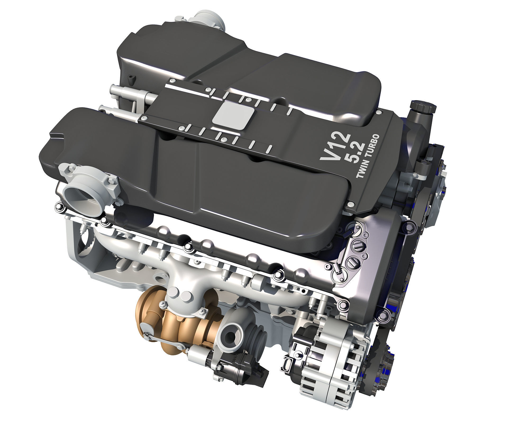 V12 Engine with Internal Parts 3D model_11