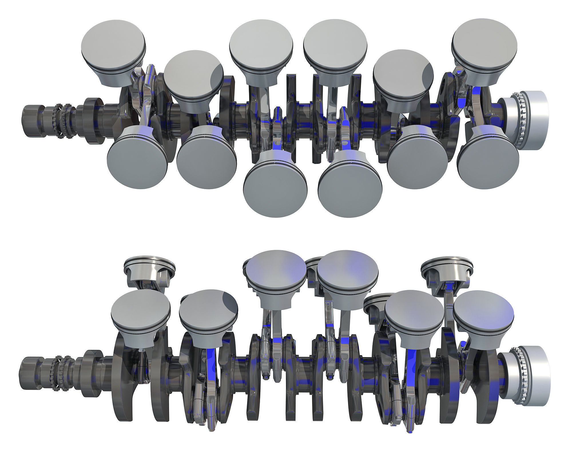 V12 Engine with Internal Parts 3D model_20