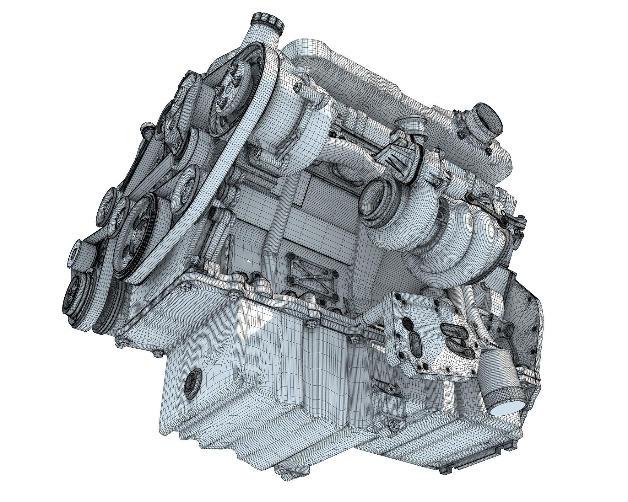 V12 Engine with Internal Parts 3D model_27