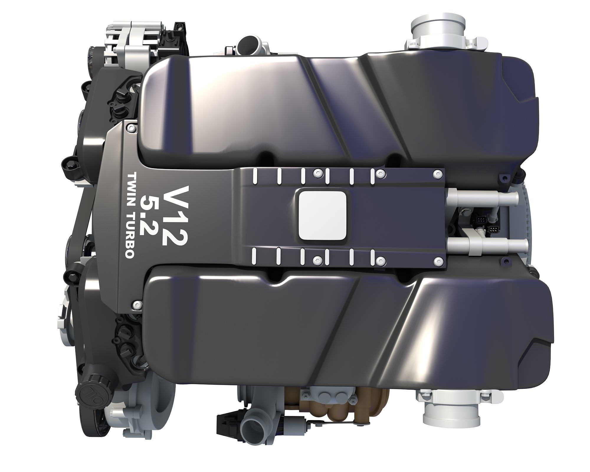 V12 Engine with Internal Parts 3D model_12