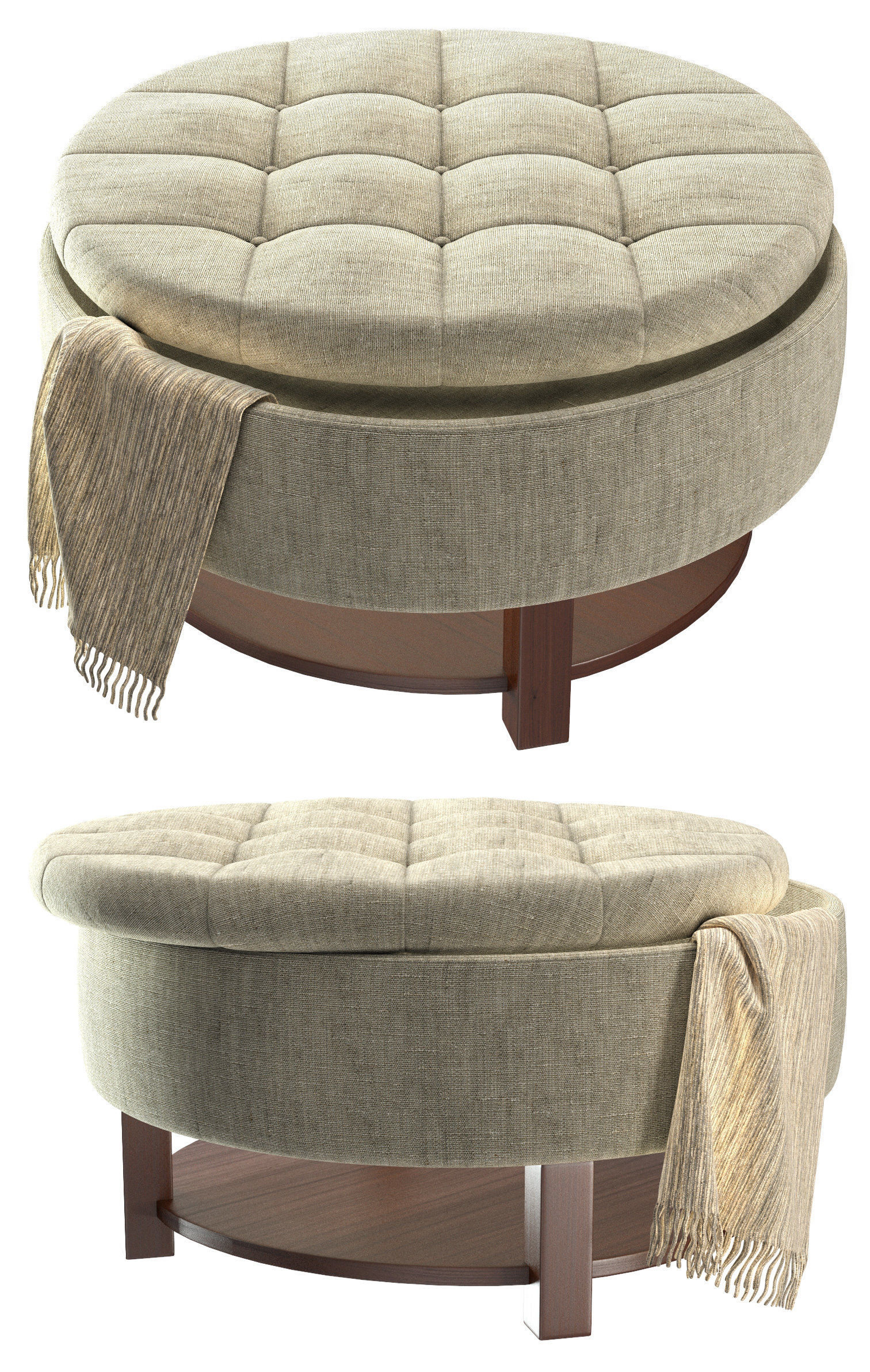 Darell Storage Ottoman RBRS9042 3D model_2