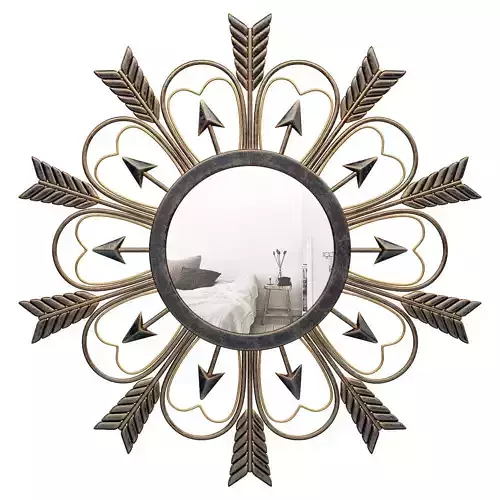 Decorative Sunburst Arrow Accent Mirror GRKS3682