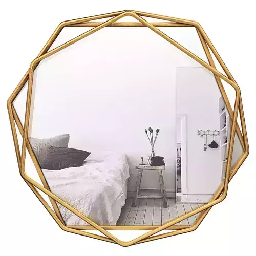 Dekalb Iron Hexagonal Wall Accent Mirror MCRW6197