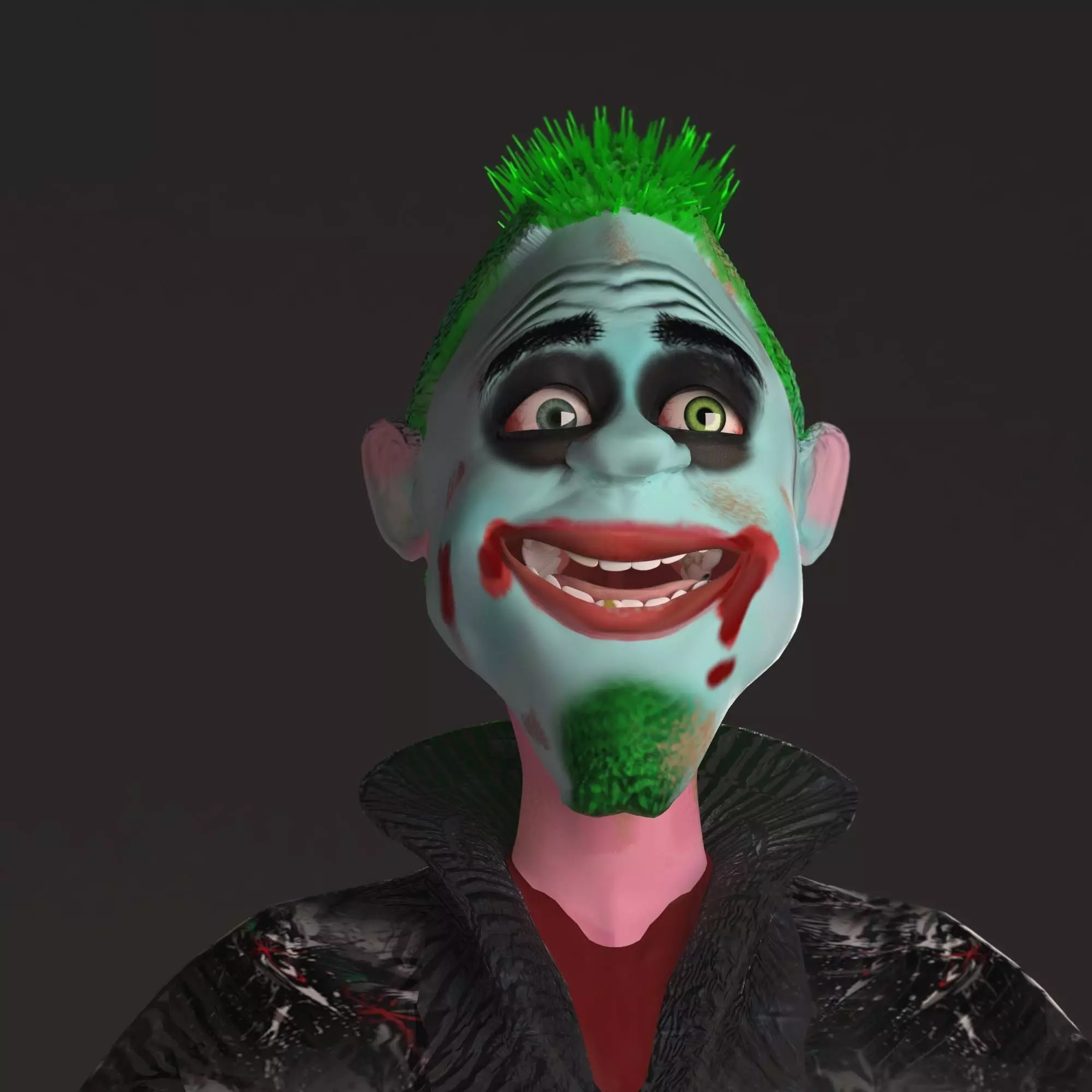 Clown joker dressed 3D model_0