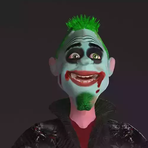 Clown joker dressed 3D model