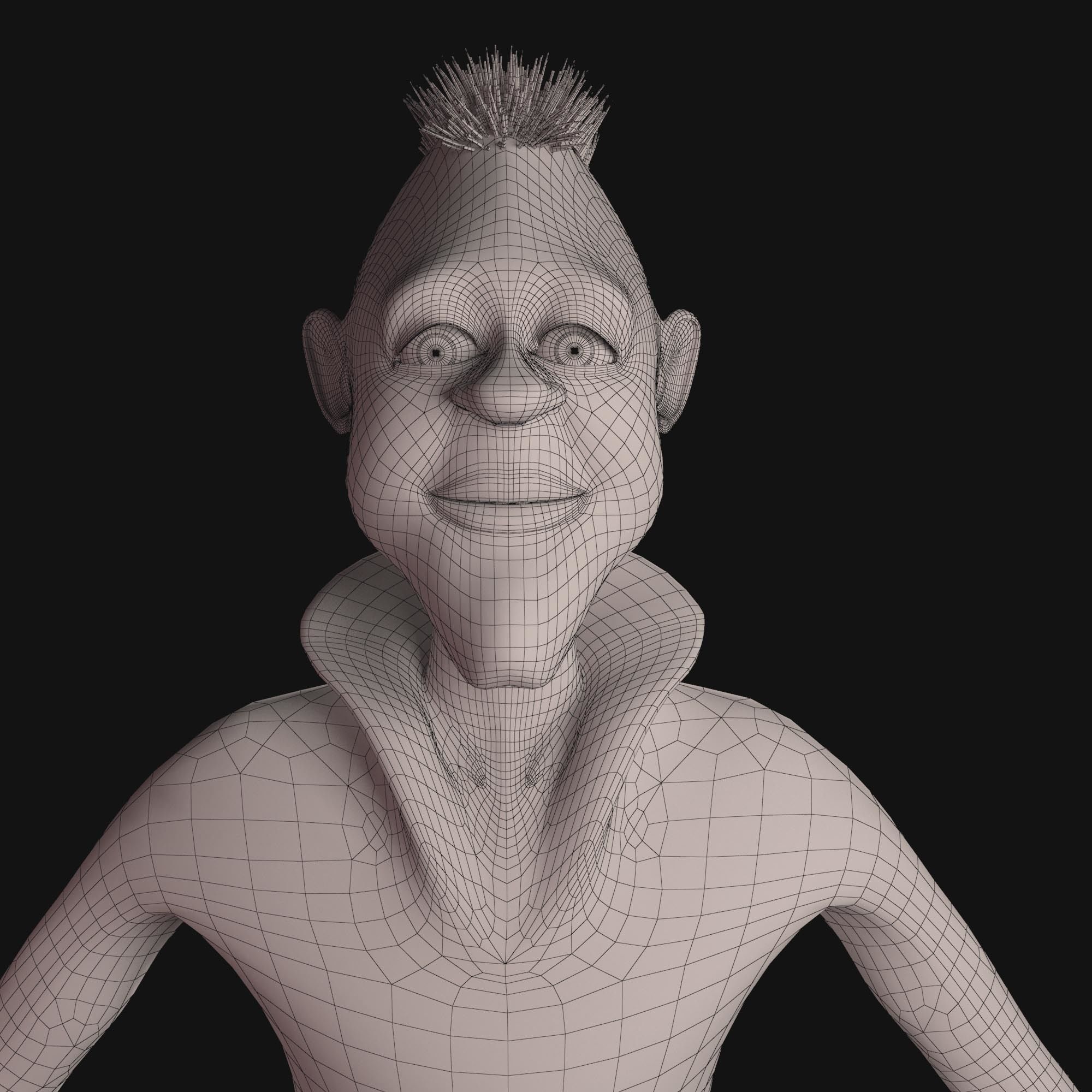 Clown joker dressed 3D model_9