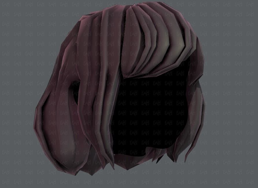 3D Hair style for girl V57 Low-poly 3D model_18