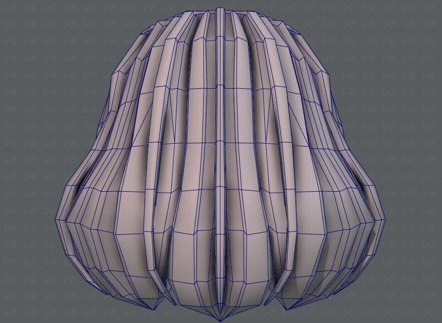 3D Hair style for girl V57 Low-poly 3D model_29