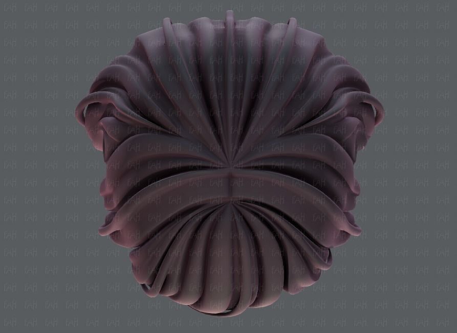 3D Hair style for girl V57 Low-poly 3D model_33