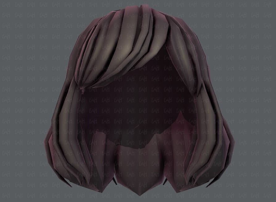 3D Hair style for girl V57 Low-poly 3D model_39