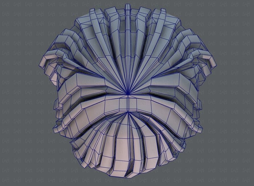 3D Hair style for girl V57 Low-poly 3D model_36