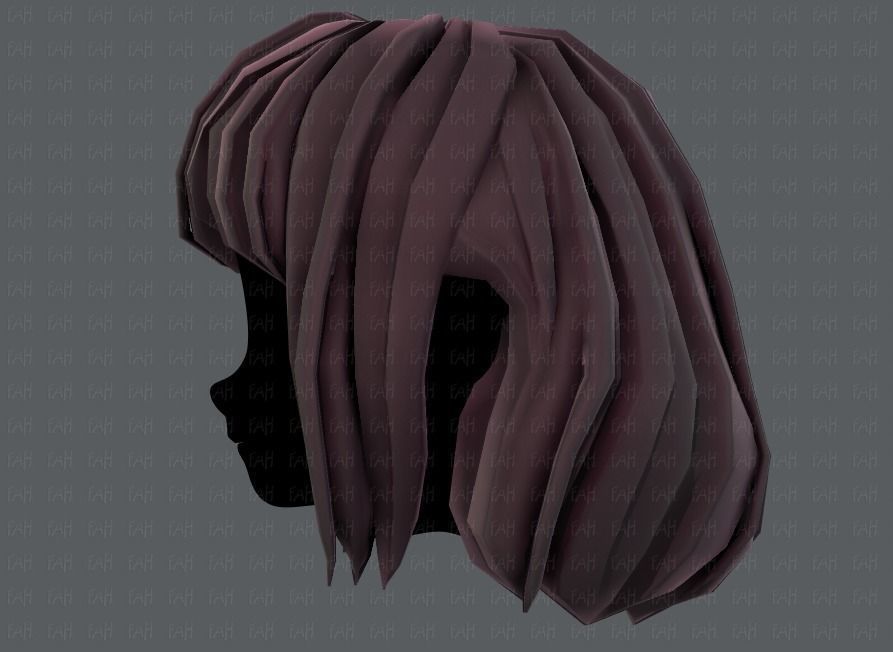 3D Hair style for girl V57 Low-poly 3D model_23