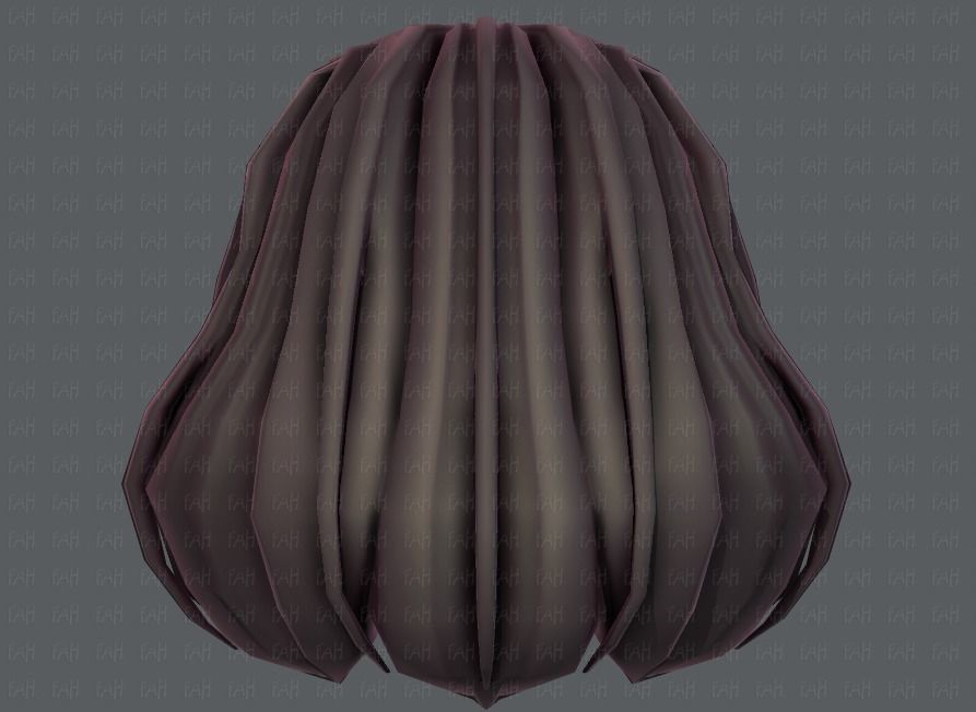 3D Hair style for girl V57 Low-poly 3D model_21