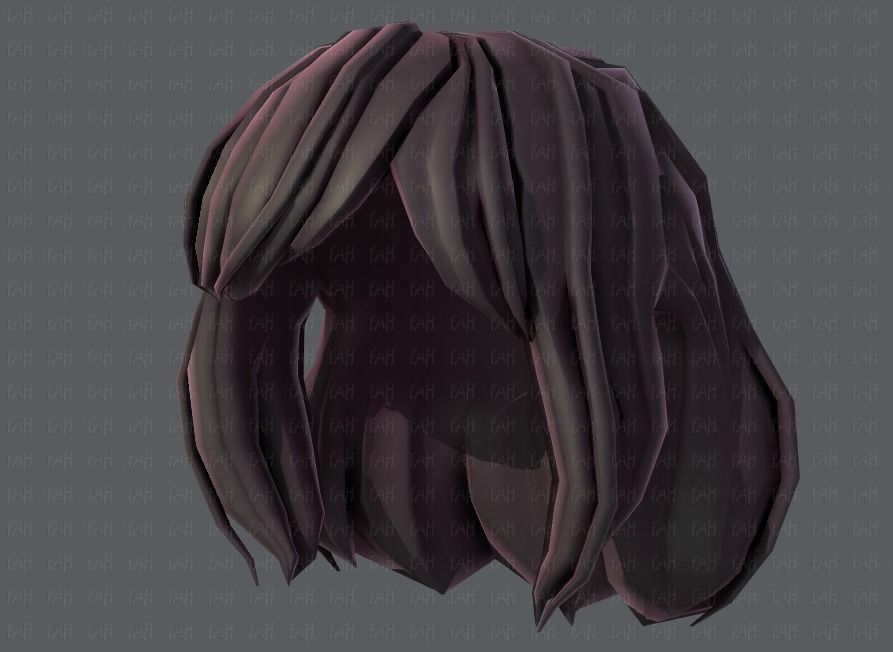 3D Hair style for girl V57 Low-poly 3D model_43