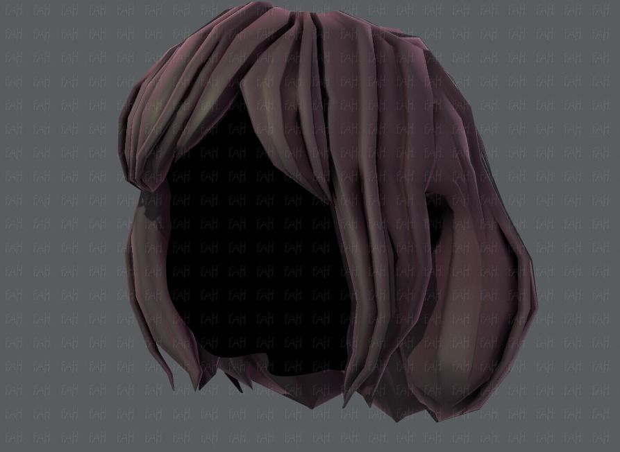 3D Hair style for girl V57 Low-poly 3D model_24