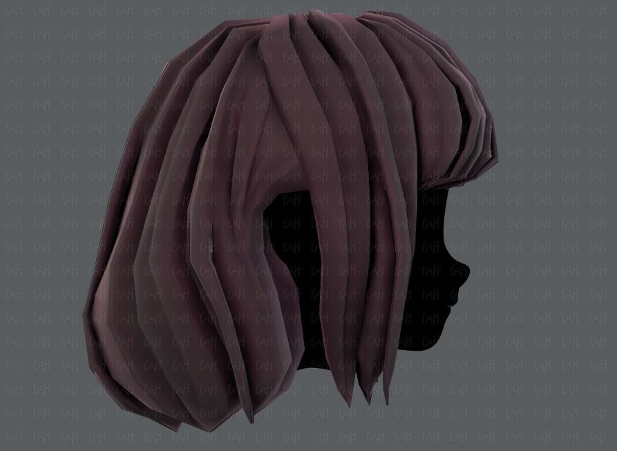3D Hair style for girl V57 Low-poly 3D model_19