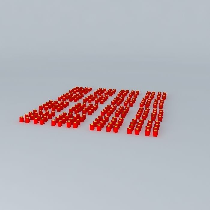 Random cubes arranged in square Free 3D model_1