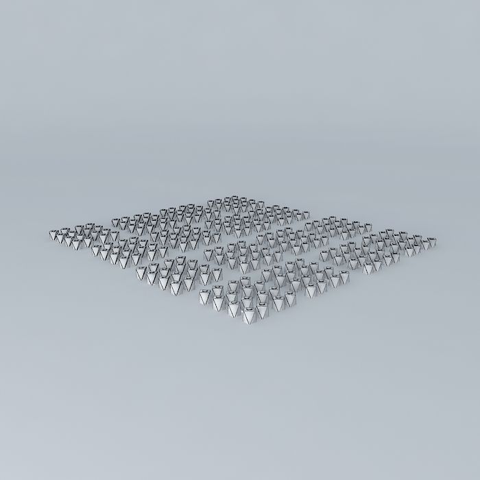 Random cubes arranged in square Free 3D model_4