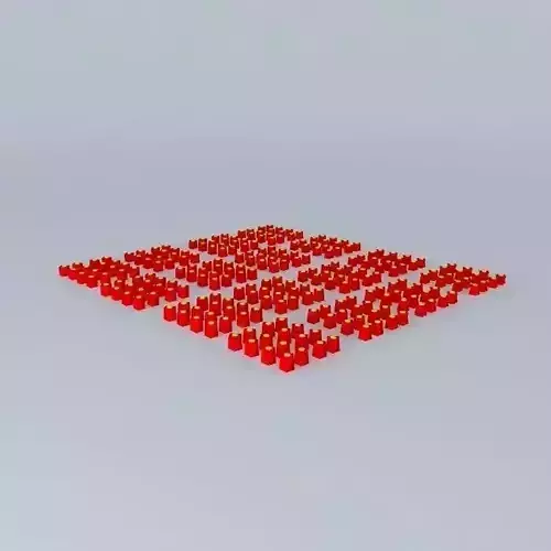 Random cubes arranged in square