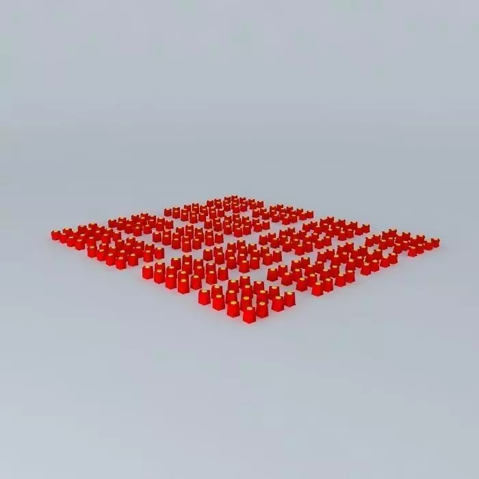 Random cubes arranged in square Free 3D model_0