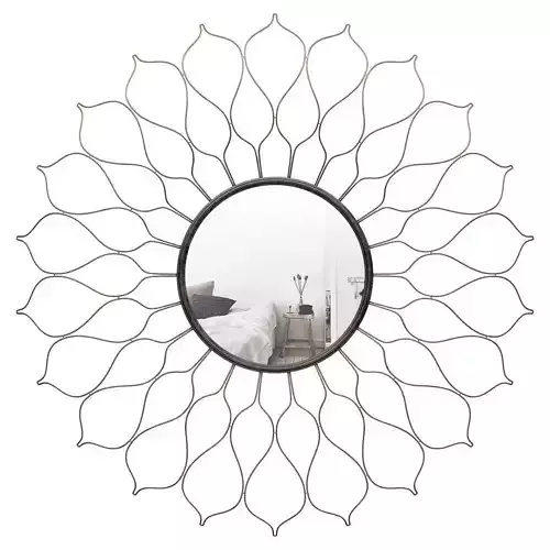 Hague Flower Petal Sunburst Wall Mounted Mirror W000164465