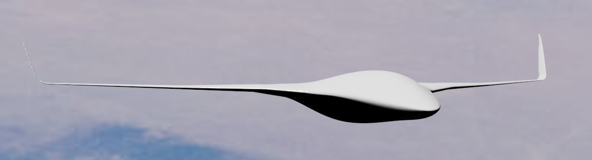 BWB MRay Drone 3D model_9