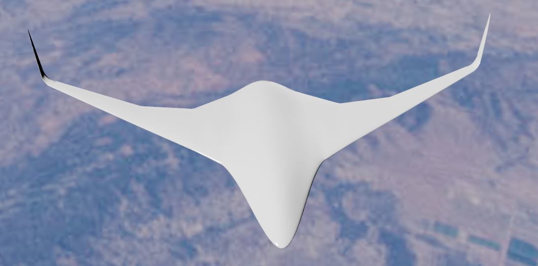 BWB MRay Drone 3D model_4