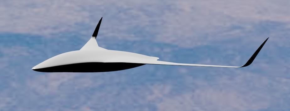 BWB MRay Drone 3D model_7