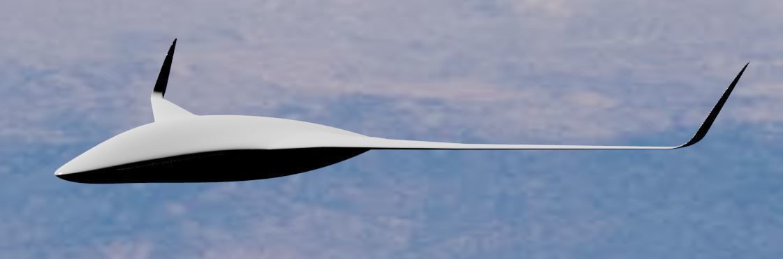 BWB MRay Drone 3D model_8