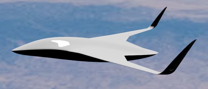 BWB MRay Drone 3D model_5