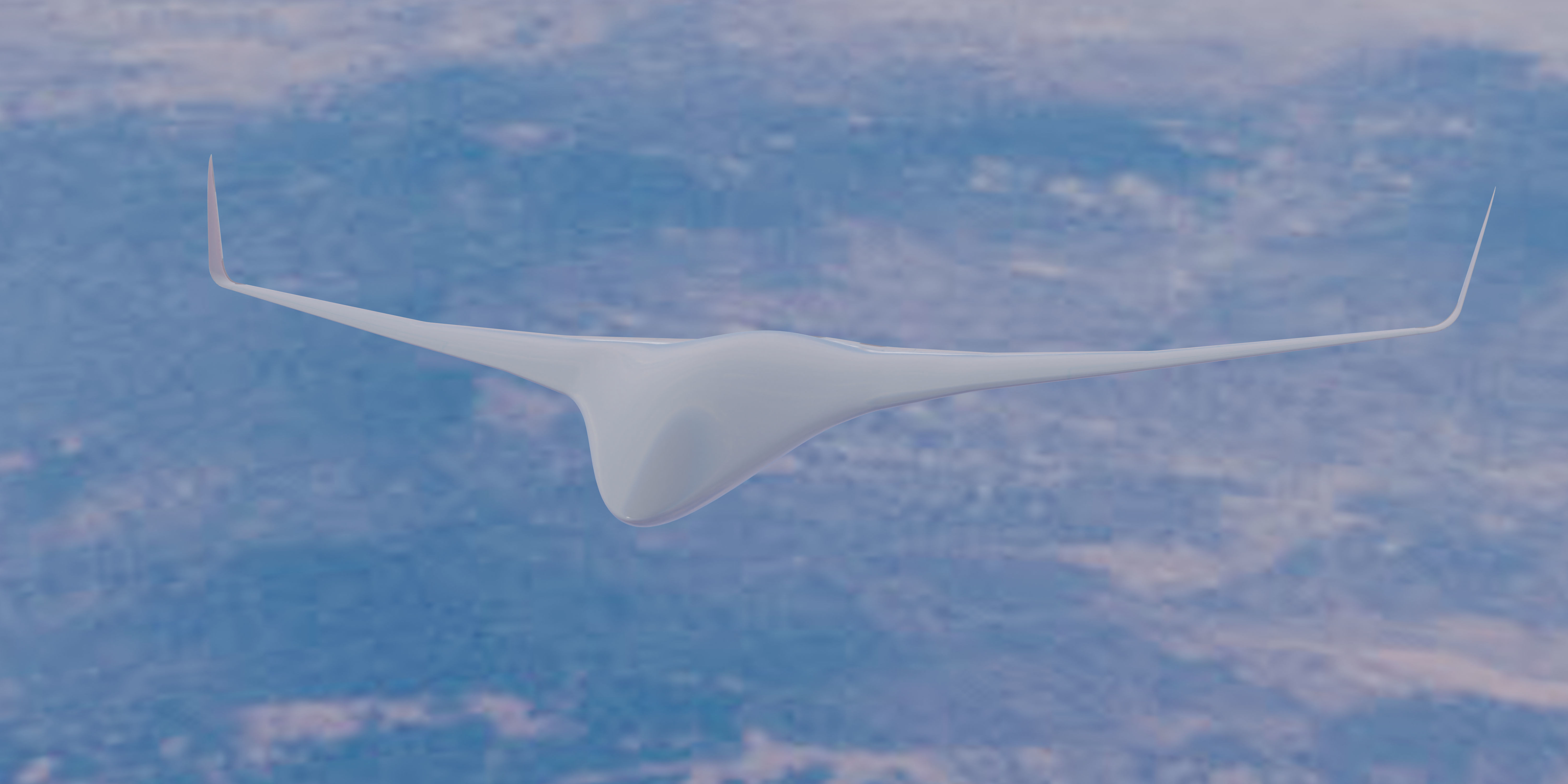 BWB MRay Drone 3D model_2