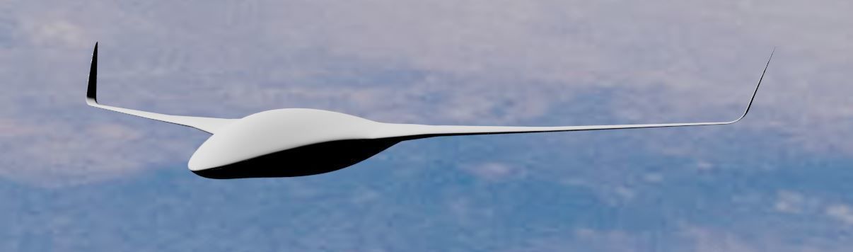 BWB MRay Drone 3D model_12