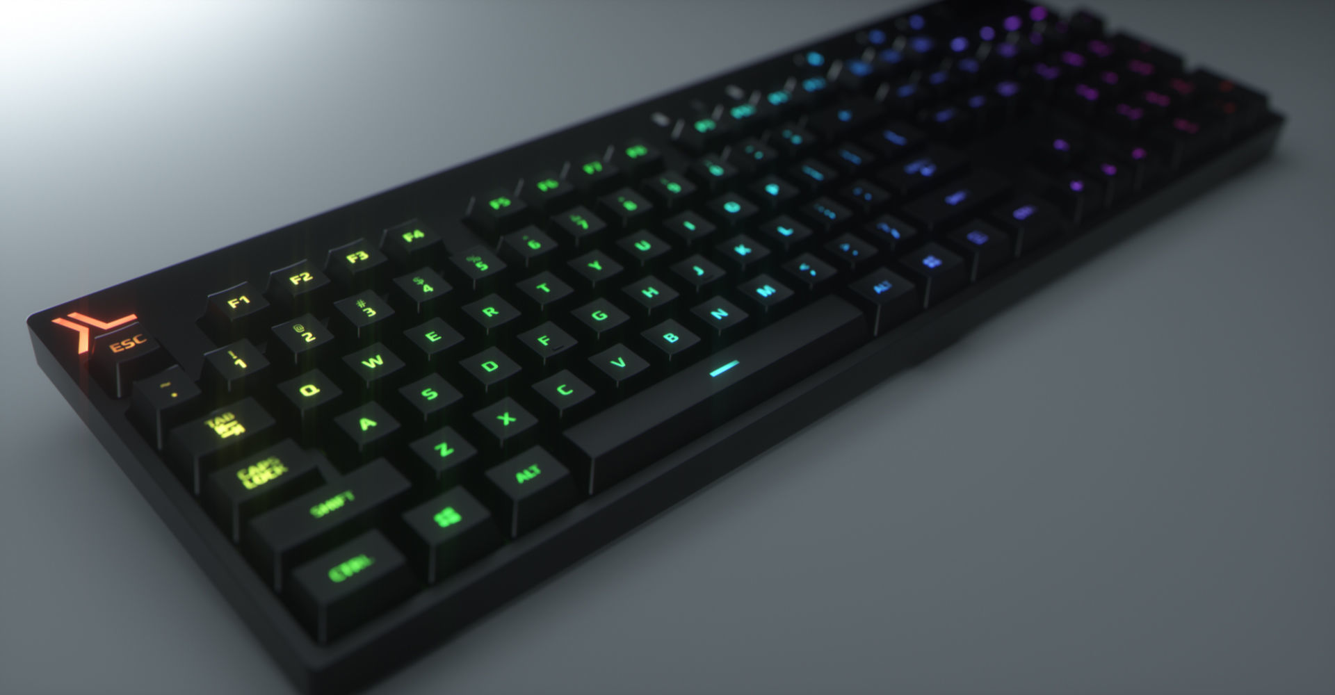Computer Keyboard Low-poly 3D model_5