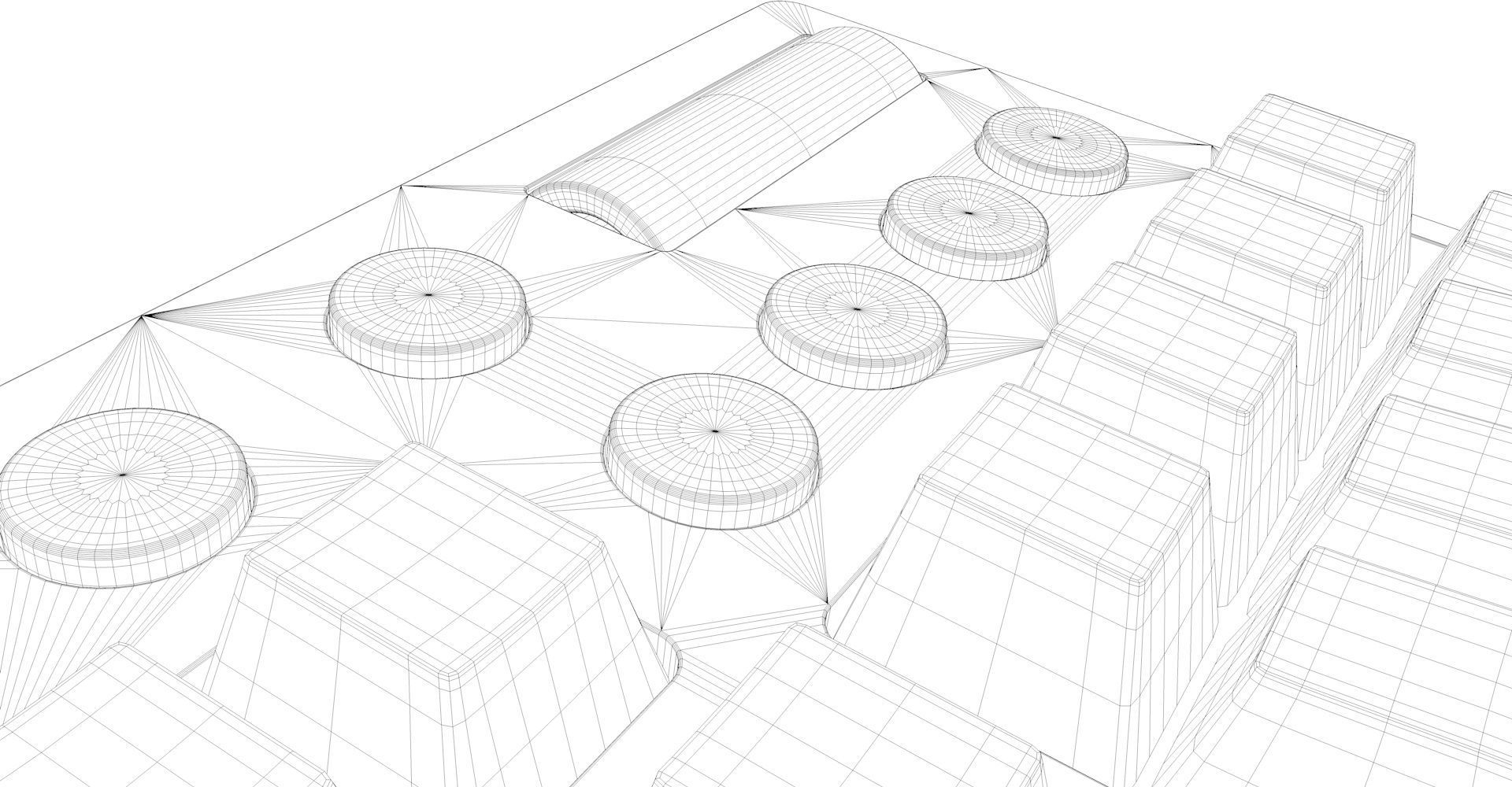Computer Keyboard Low-poly 3D model_14