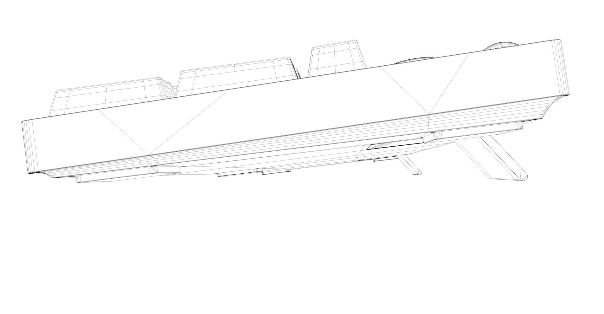 Computer Keyboard Low-poly 3D model_17