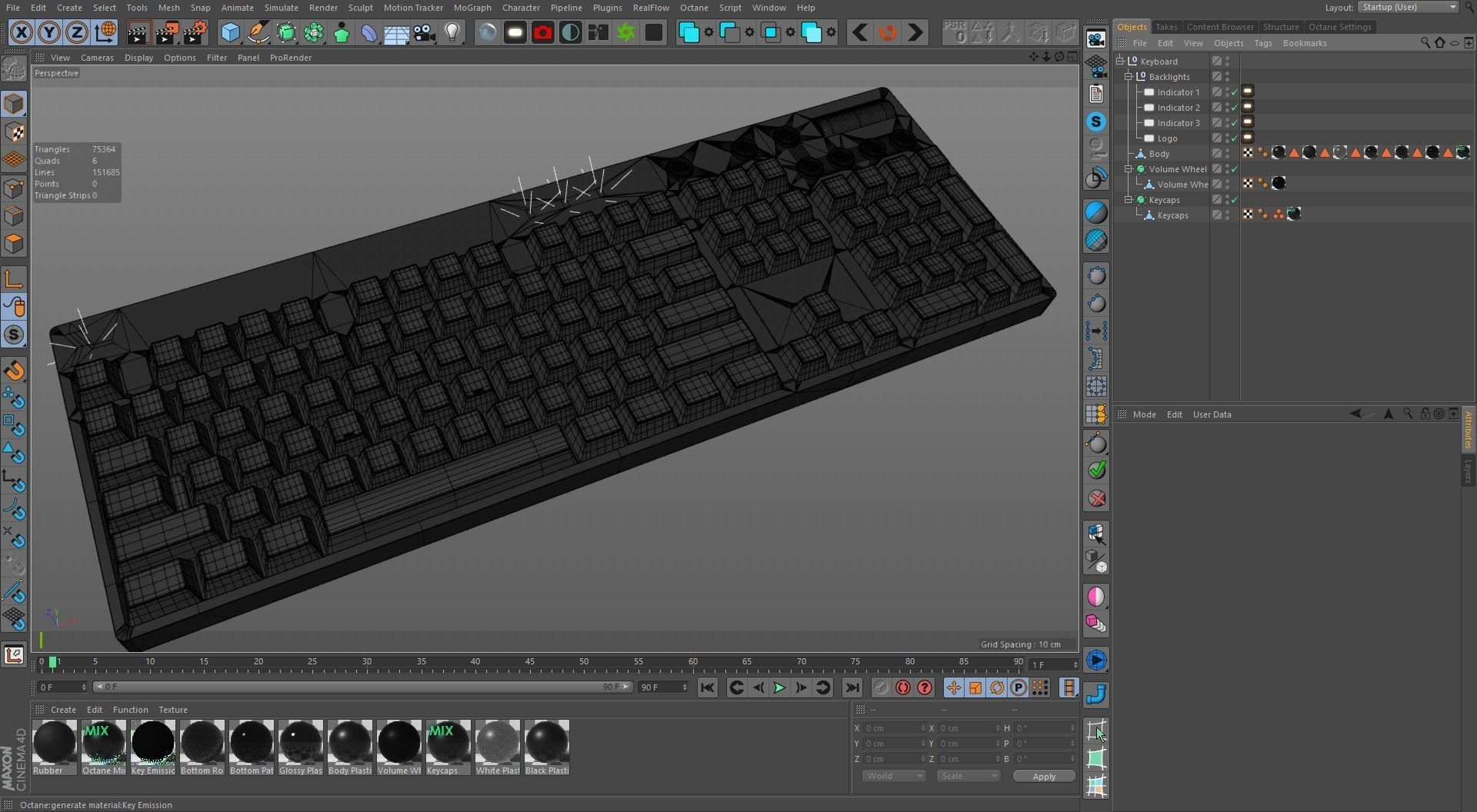 Computer Keyboard Low-poly 3D model_18