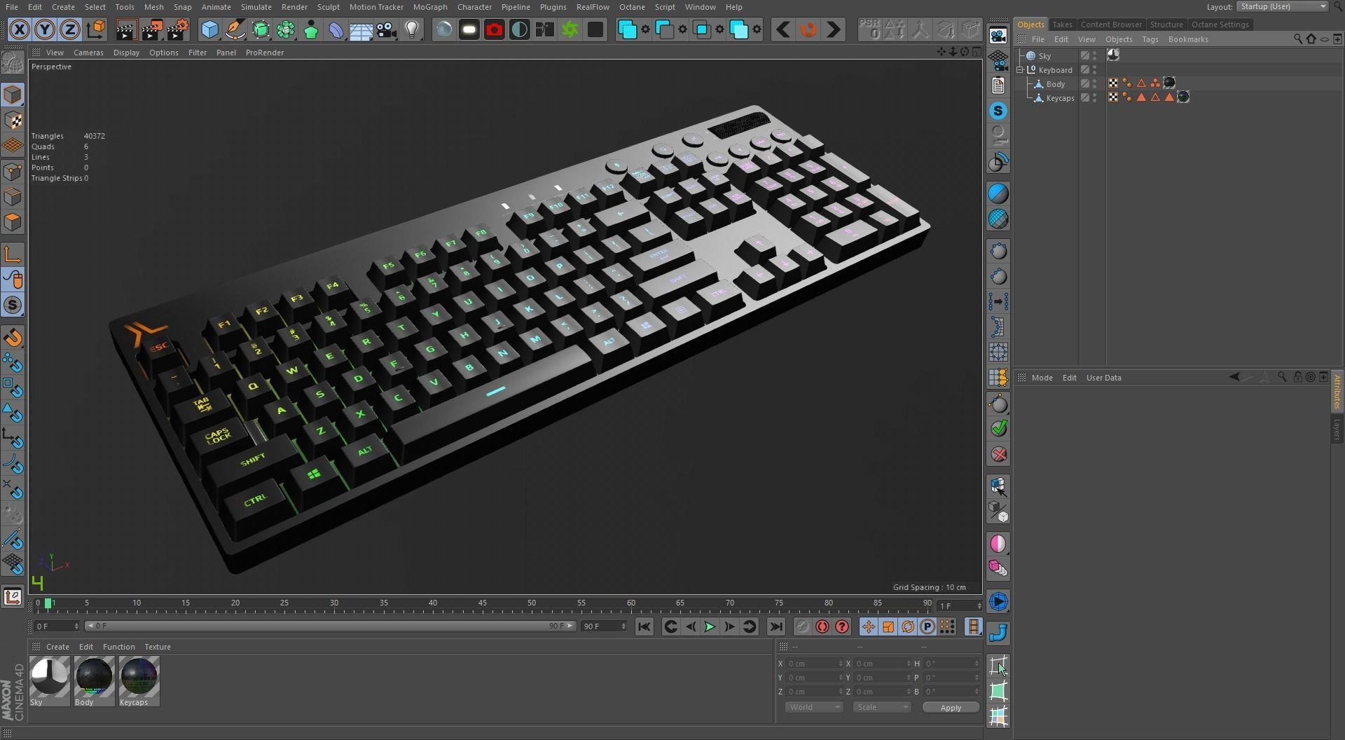 Computer Keyboard Low-poly 3D model_20