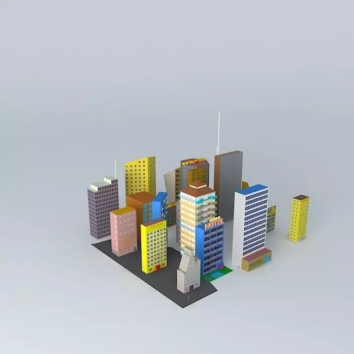 LOW RISE CITY 1 OCT 2011 Free 3D model