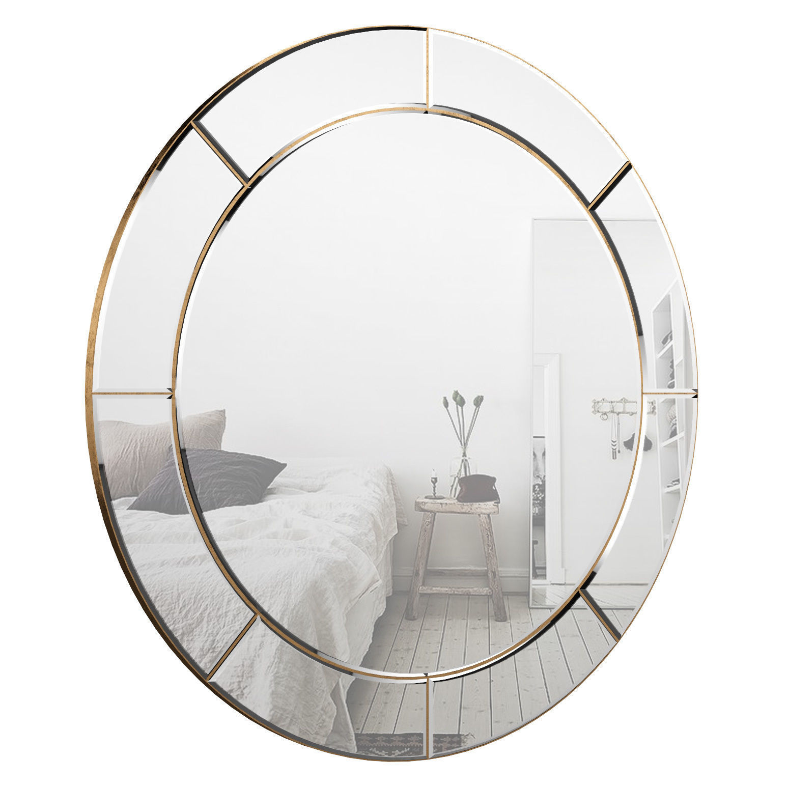 Large Round Wall Mirror BRYS3835 3D model_1