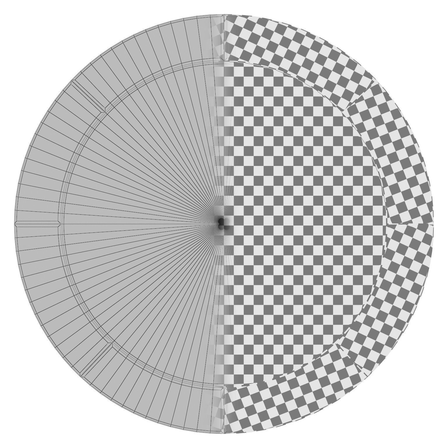 Large Round Wall Mirror BRYS3835 3D model_2