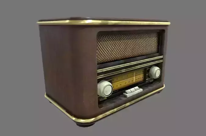 50s Radio Low-poly 3D model