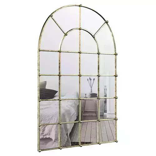 Metal Arch Window Wall Mirror OAWY8570