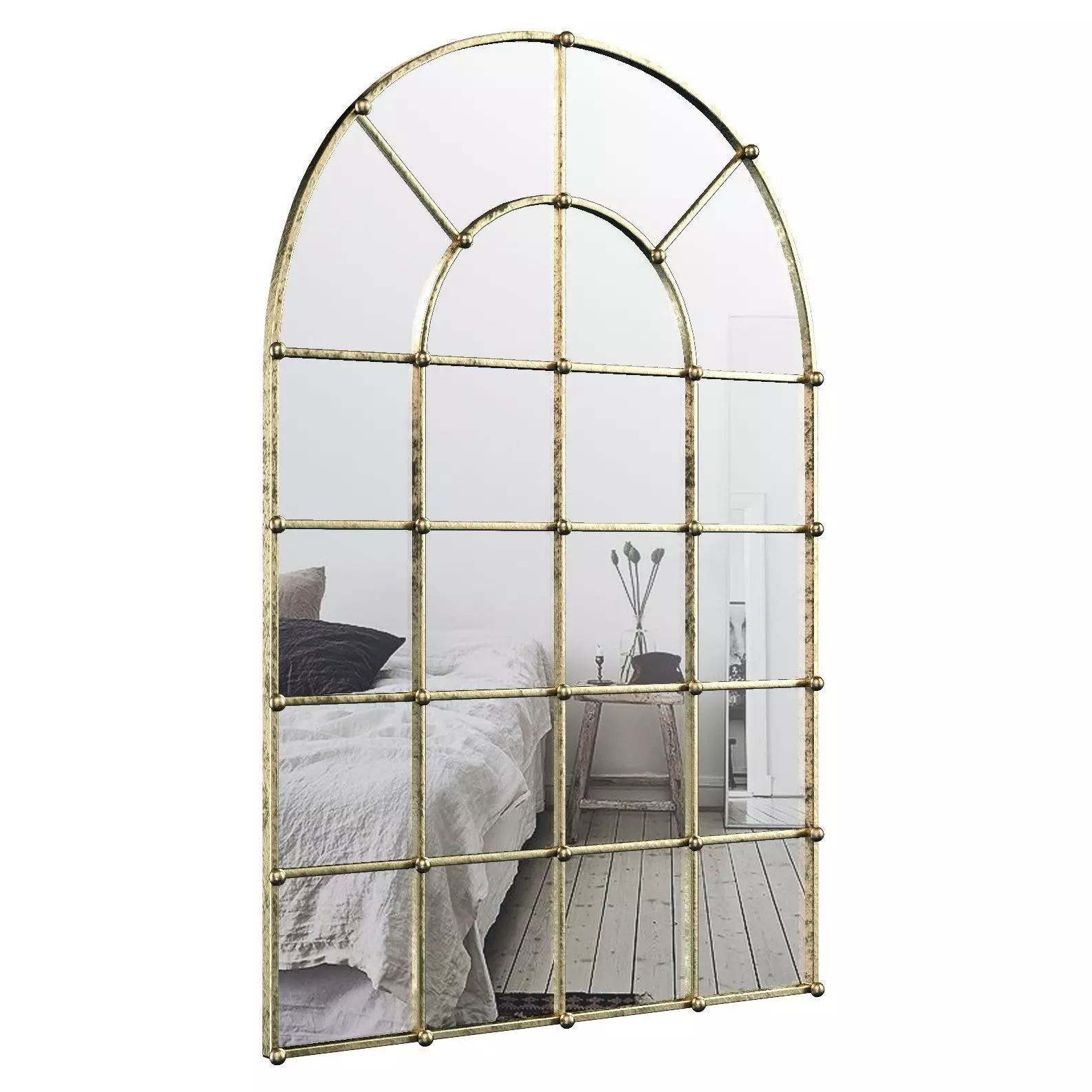 Metal Arch Window Wall Mirror OAWY8570 3D model_0