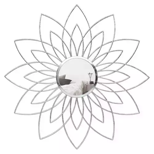 Metal Flower Frame Wall Mirror HEU4318