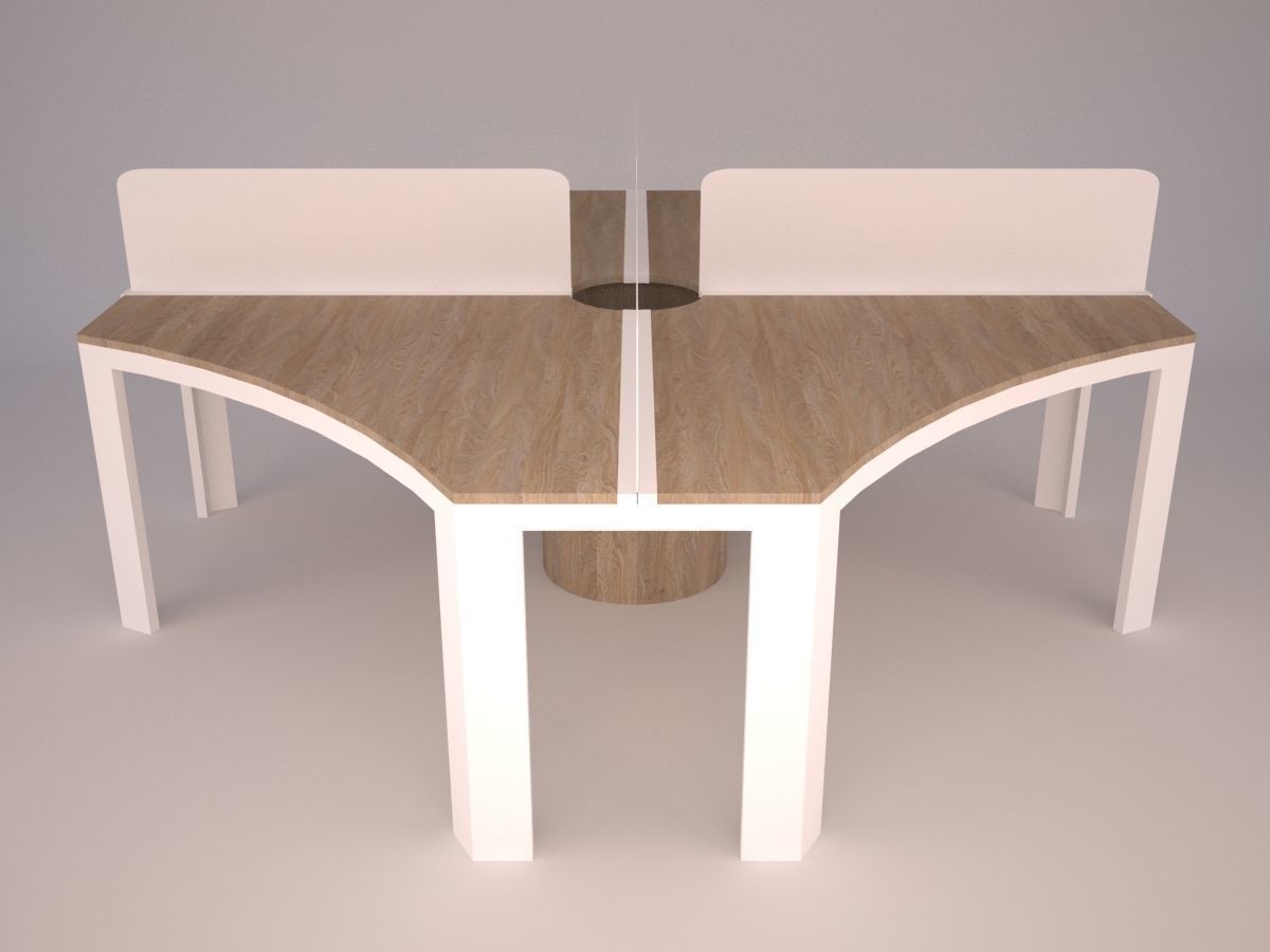 Modern Office Furniture N16 Low-poly 3D model_1