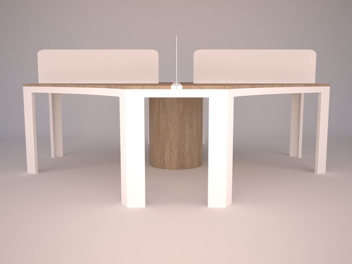 Modern Office Furniture N16 Low-poly 3D model_3