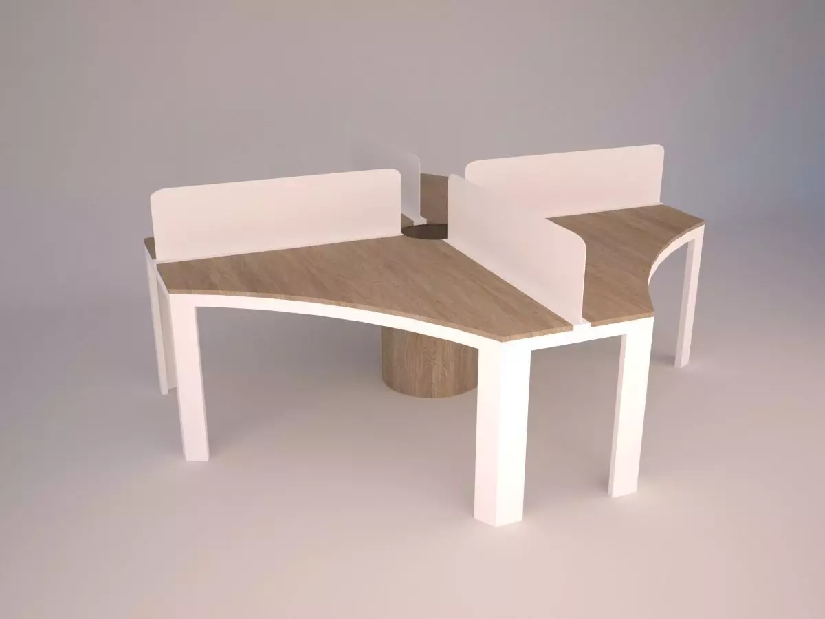 Modern Office Furniture N16 Low-poly 3D model_0
